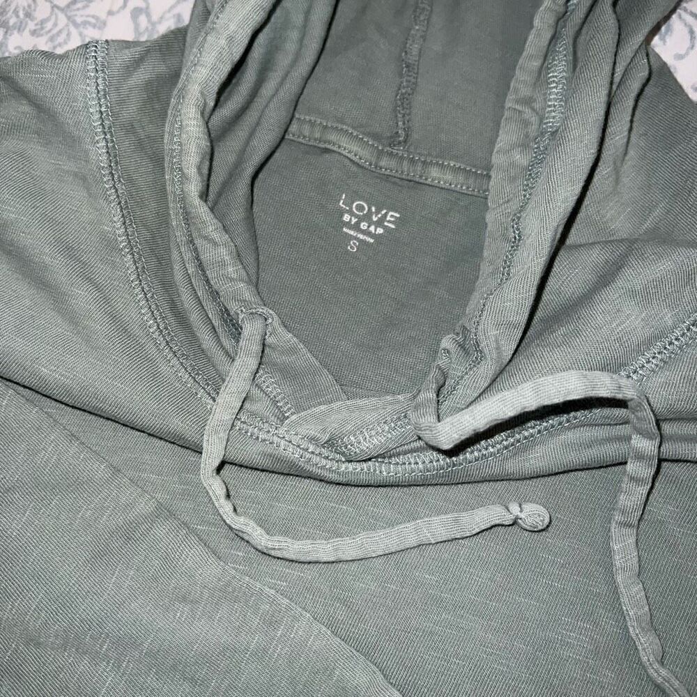 Sage green sweat shirt cropped hoodie bundle set size S - Picture 4 of 6